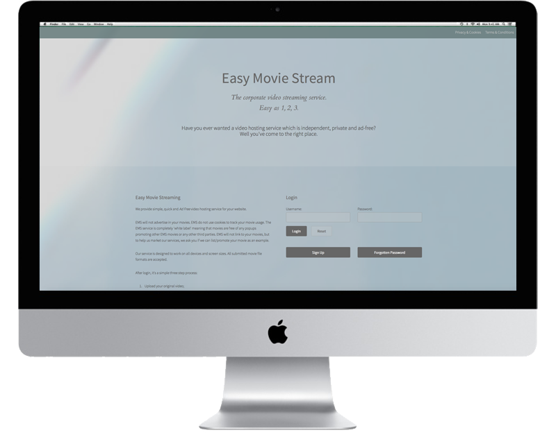 CHP Design Agency Branding and Website for easy movie stream