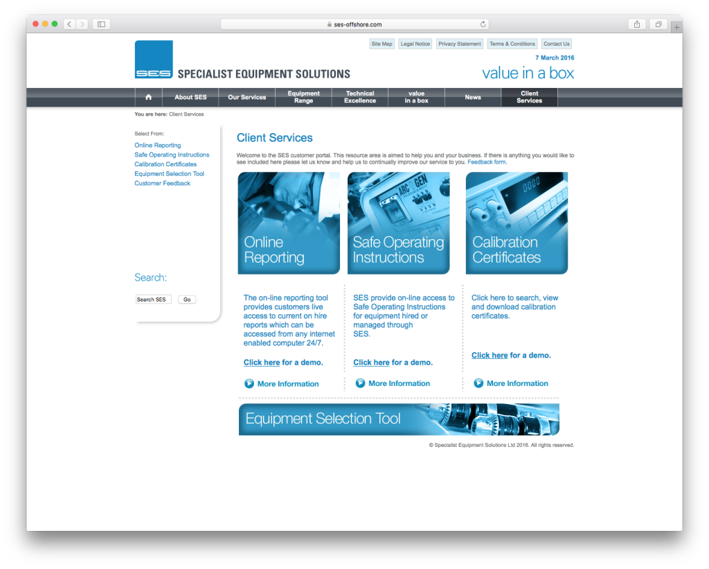 CHP Graphic Design and website for equipment Hire ordering