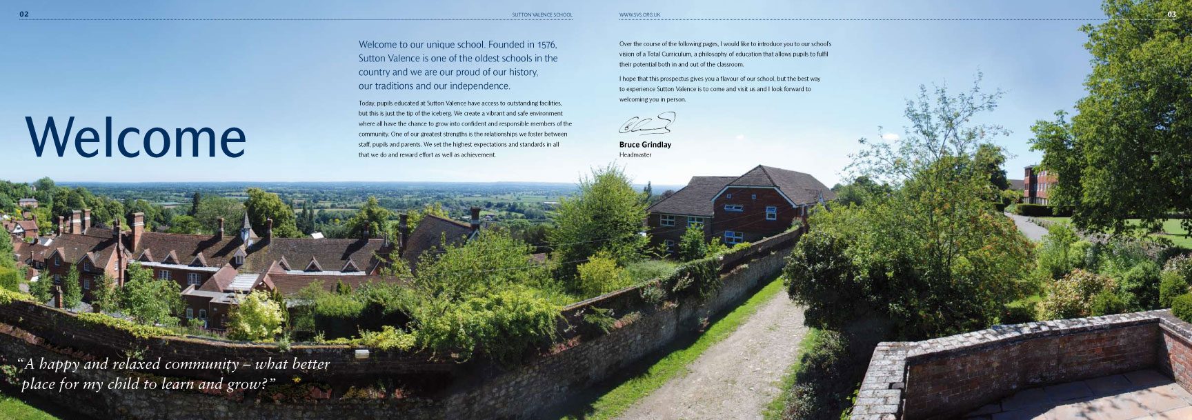 Sutton Valence School Prospectus – independent school branding – CHP Design