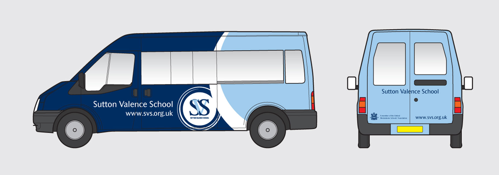 Sutton Valence School Vehicle Livery – independent school branding – CHP Design