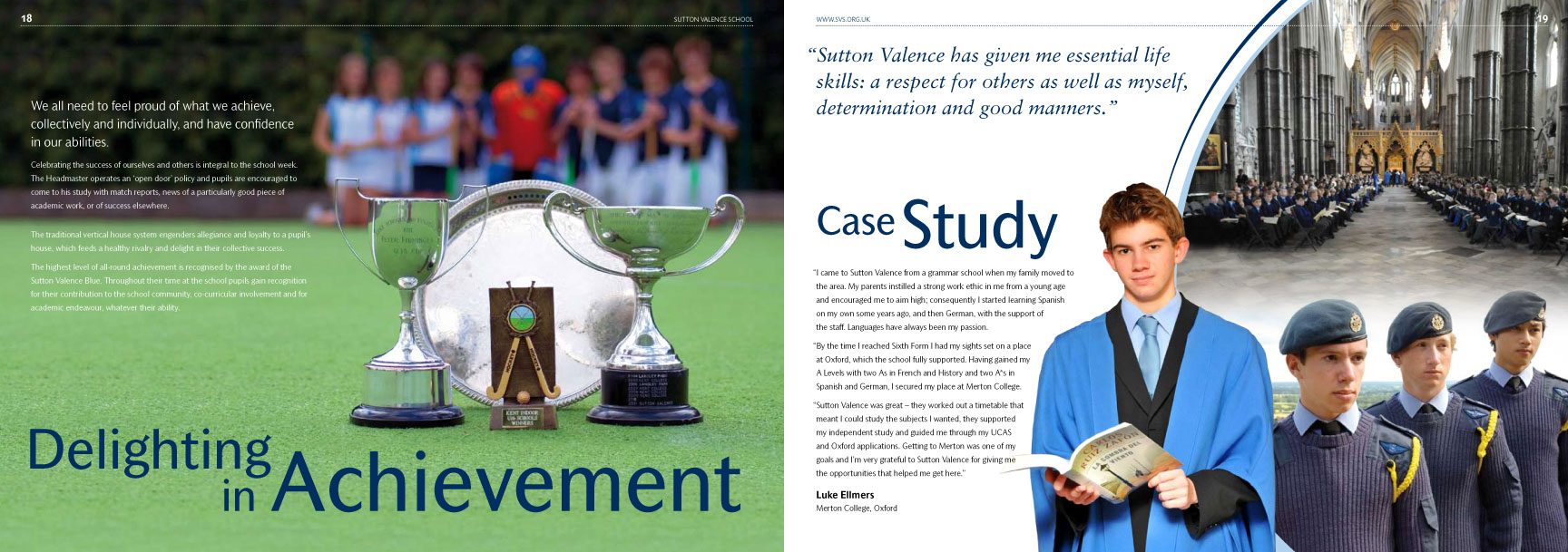 Sutton Valence School Prospectus – independent school branding – CHP Design